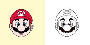 マリオの塗り絵