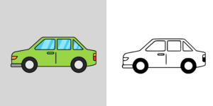 車 塗り絵
