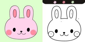 うさぎ 塗り絵