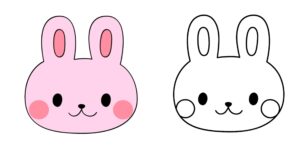 うさぎ塗り絵 fi