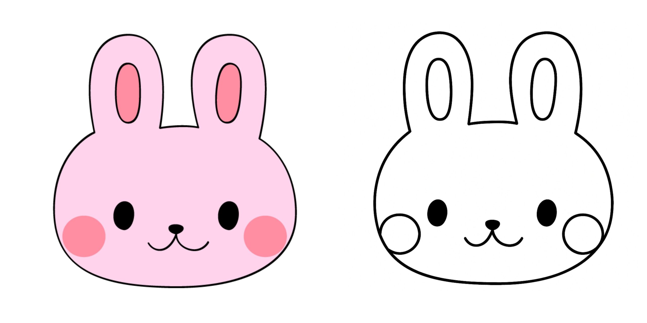 うさぎ塗り絵 fi