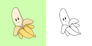 フルーツの塗り絵