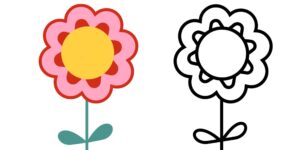 塗り絵 花 fi