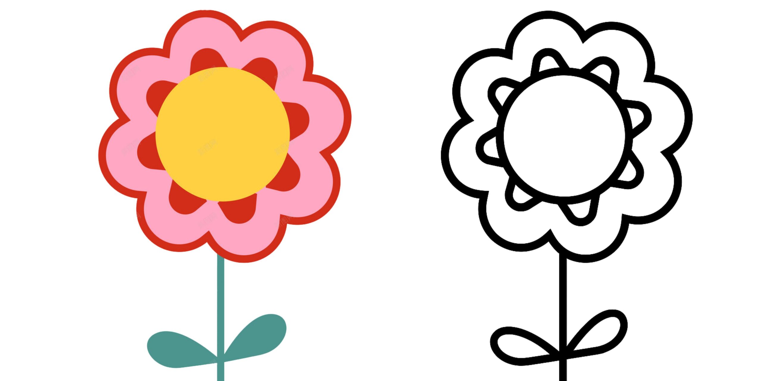 塗り絵 花 fi