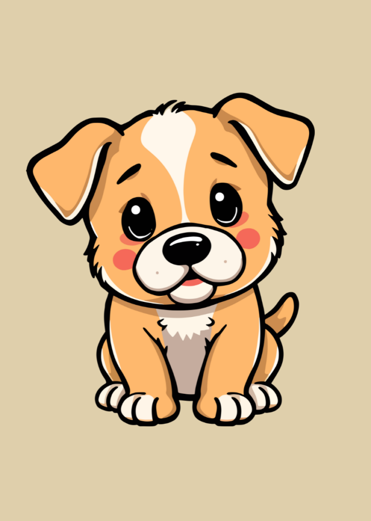 子犬の塗り絵