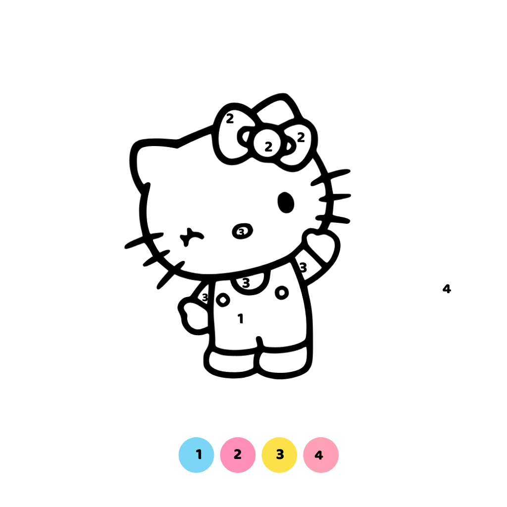 キティちゃん 塗り絵 無料｜かわいいハローキティのぬりえコレクション
