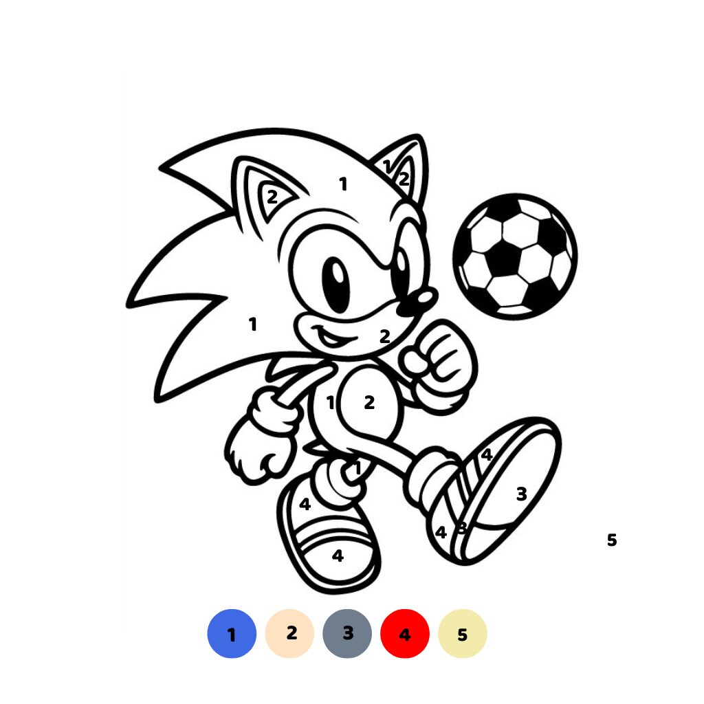 ソニックの塗り絵