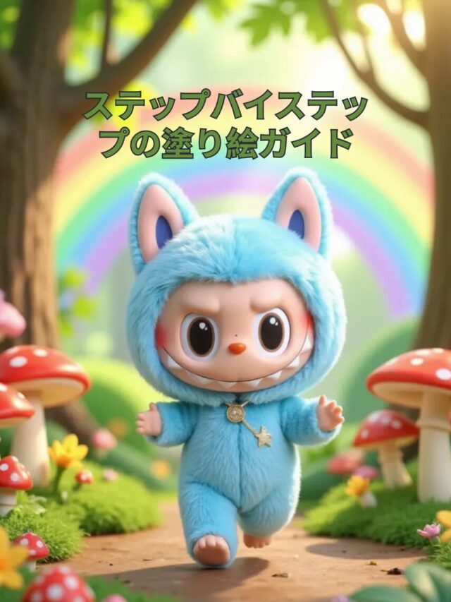 Labubuキャラクターたち ぬりえ