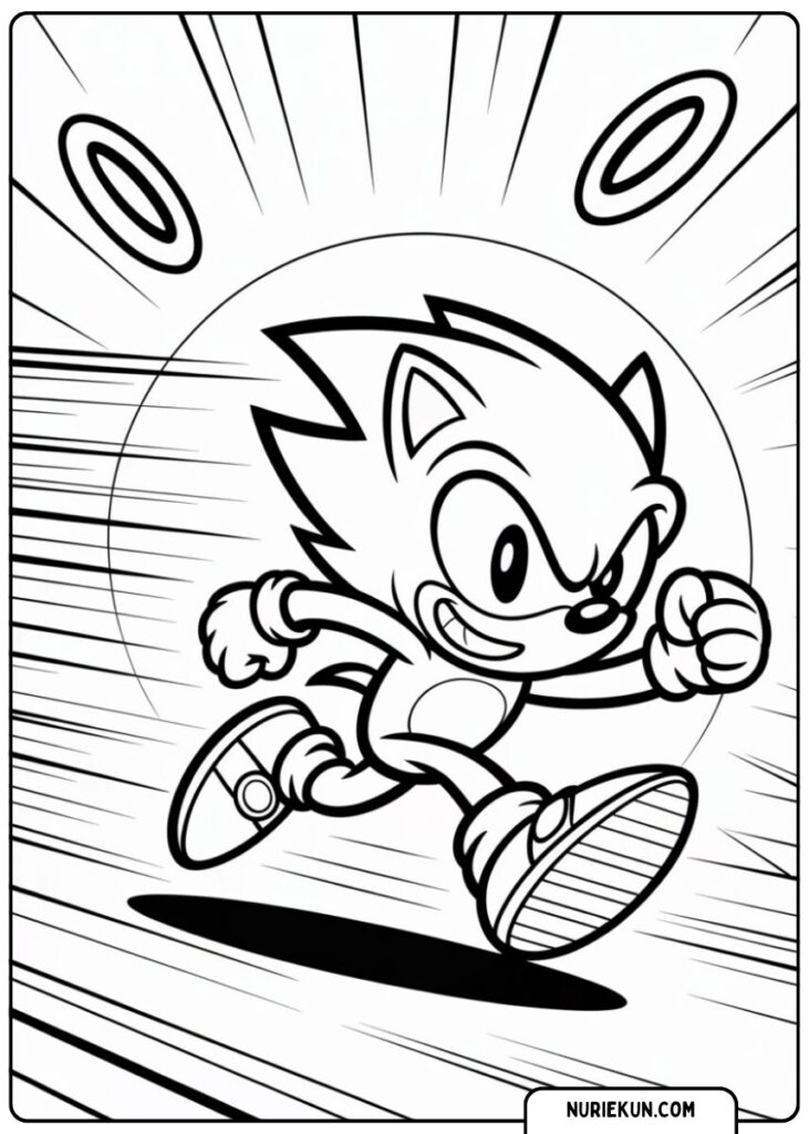 ソニックの塗り絵 スピードとリングの冒険