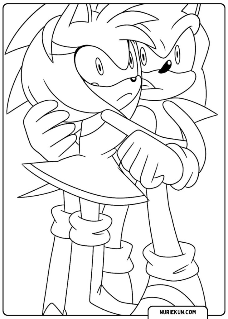 ソニックの塗り絵 勇敢なポーズ