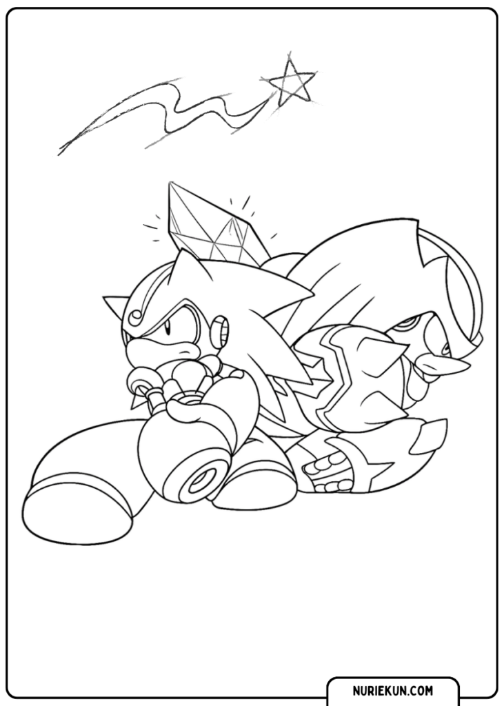 ソニックの塗り絵 友情と冒険のシーン
