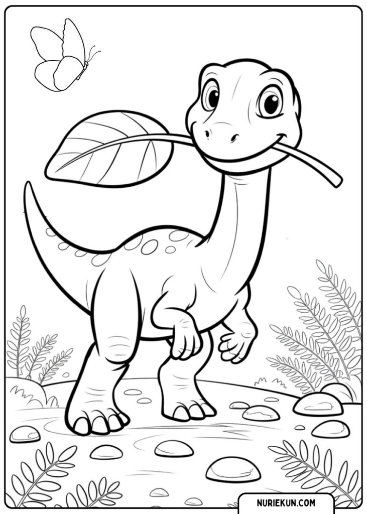 ベビー恐竜 塗り絵 かわいいデザイン