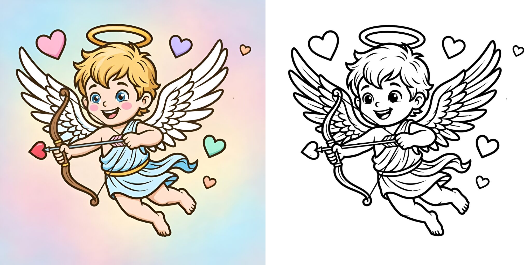 かわいい天使の塗り絵 ft