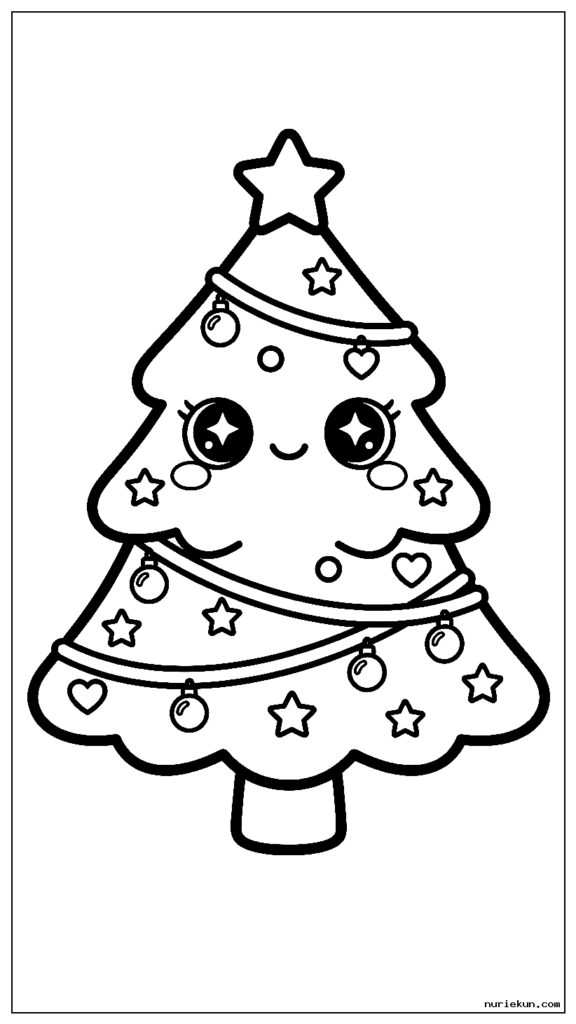 ぽってりとした形がかわいいクリスマスツリー