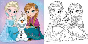 アナと雪の女王 ぬりえ ft