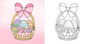 イースターエッグ塗り絵ブックft