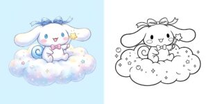 シナモン 塗り絵 ft