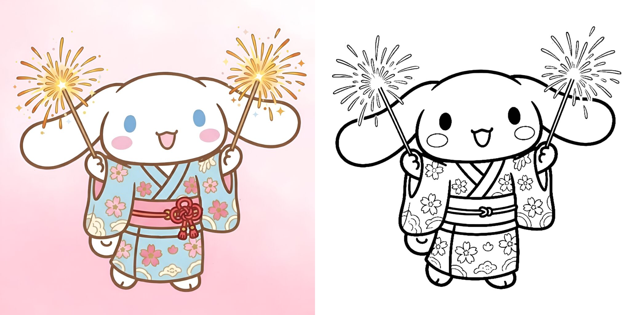 シナモン 塗り絵 お祝い ft