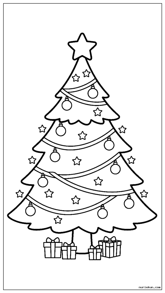 シンプルだけど、優しい雰囲気が美しい形のクリスマスツリーです。