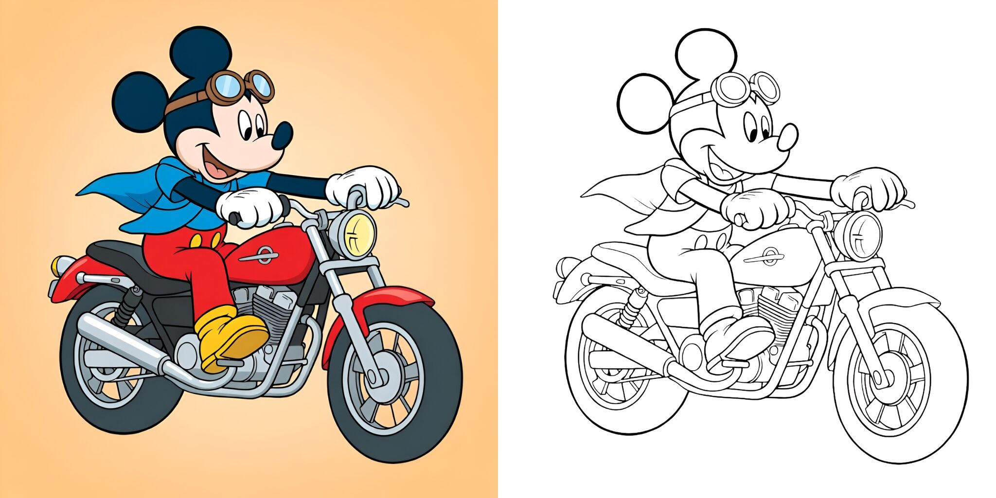 バイクの運転手塗り絵 ft