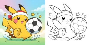 ピカチュウ 塗り絵 スポーツ ft