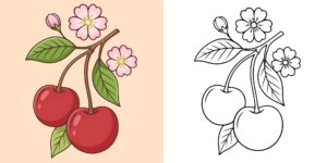 果物 塗り絵 子供用 ft