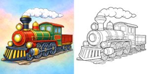 電車 塗り絵 ft
