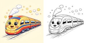 電車の種類 塗り絵 ft